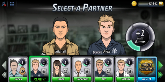Friends are shown as Partners who'll offer 'Hints' during gameplay. Active players offer more hints and are thus more likely to get selected.