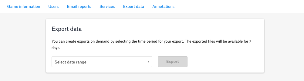 How To Export Your Data Gameanalytics