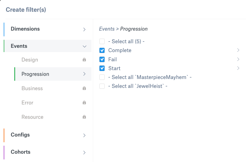 Using Filters Gameanalytics - all roblox events 2018 list