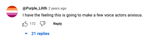Youtube comment 